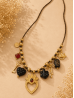 Collar corazon+abalorios